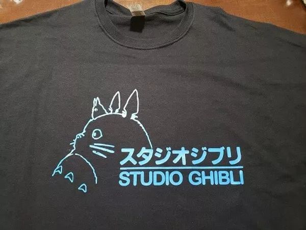

studio ghibli my neighbor totoro blue anime t shirt tee, White;black