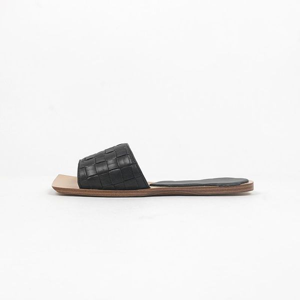 

flat shoes female slippers casual slipers women slides luxury summer 2021 soft pu rome basic rubber fashion leisure f, Black