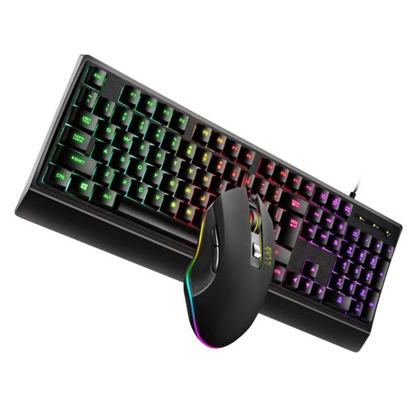 

keyboard mouse combos 1 set wired and waterproof usb rgb backlit gaming supply