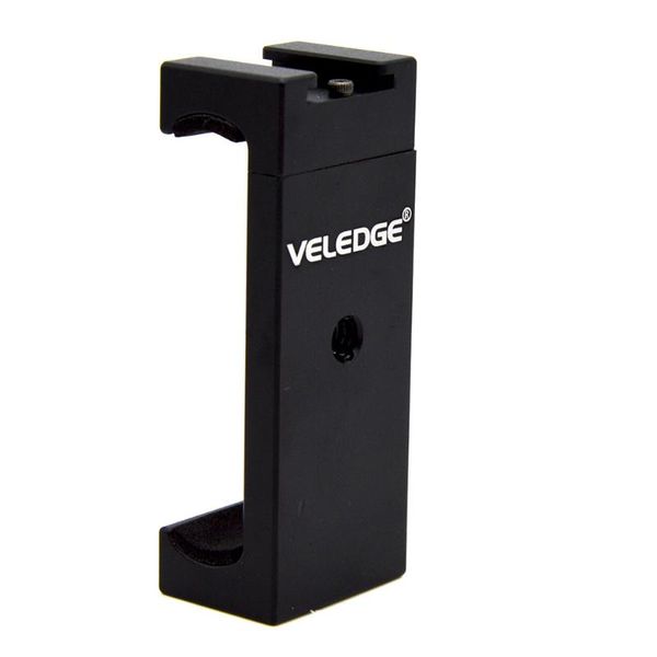 

veledge clamp stand portable outdoor mini phone holder bracket adapter clip shoe interface aluminum alloy universal home cell mounts & holde