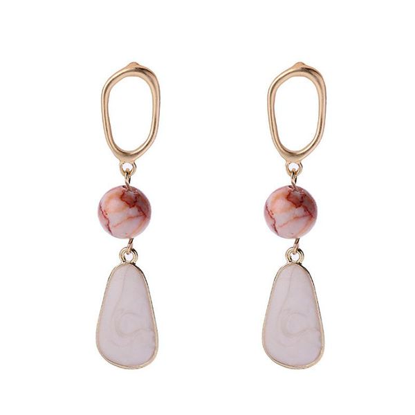 

dangle & chandelier korean trend fashion highlevel feel long irregular oval earrings style simple and versatile suitable for daily wear, Silver