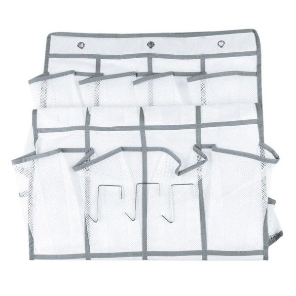 

storage bags 24 grids door hanging shoes organizer non-woven nylon mesh pockets nail space save bedroom home accessories