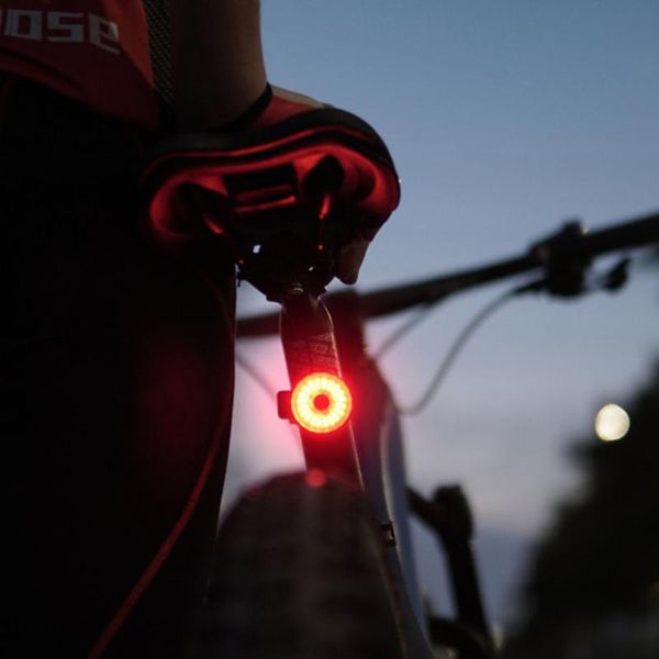 

1pc g-sensor taillight bike safety light scooter led with usb charging (red) lights