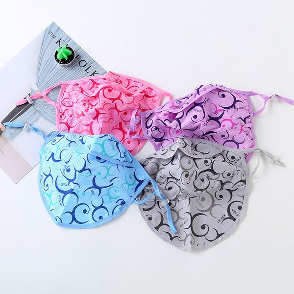 

mesh women's summer dust-proof cool skin printing solid color mask
