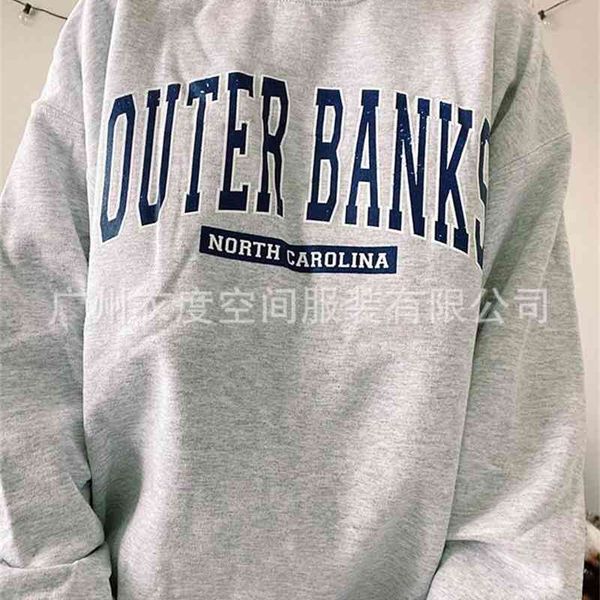 

2020 autumn new fashion blue red letter printed women's sweater1, Black