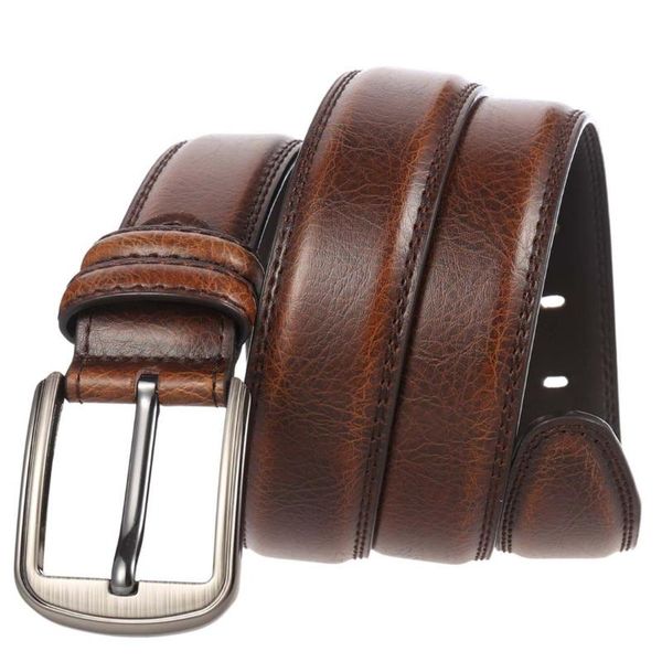 

belts fashion men's leather pin buckle business suits casual, Black;brown