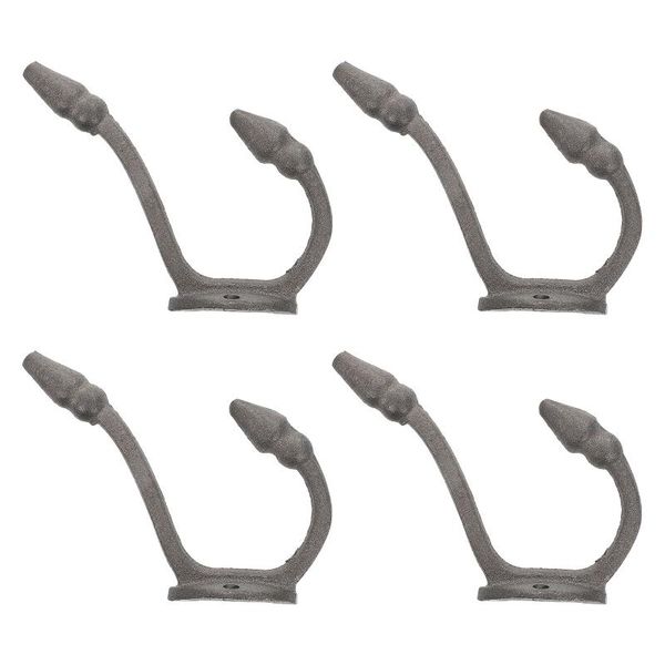 

hooks & rails 4pcs iron wall hanger vintage storage practical hanging