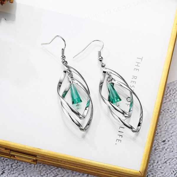 

dangle & chandelier leaf hollow drop earring pendant jewelry silvery fashion totem gift for women, Silver