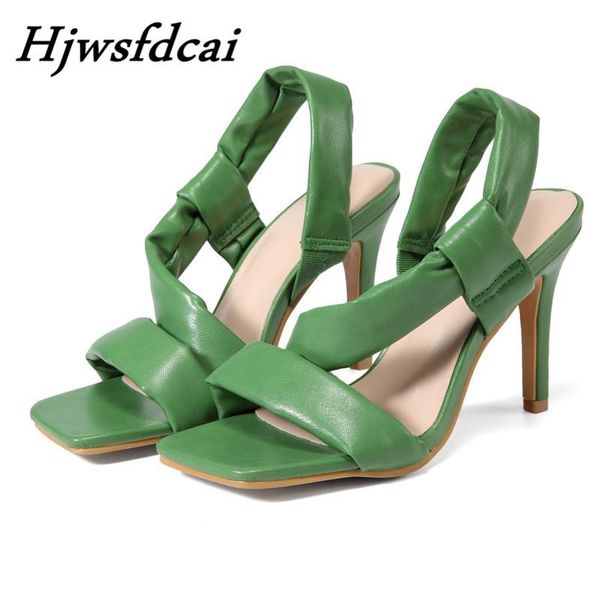 

sandals hjwsfdcai fashion woman thin high heels open toe female summer leather women's party wedding shoes large size, Black
