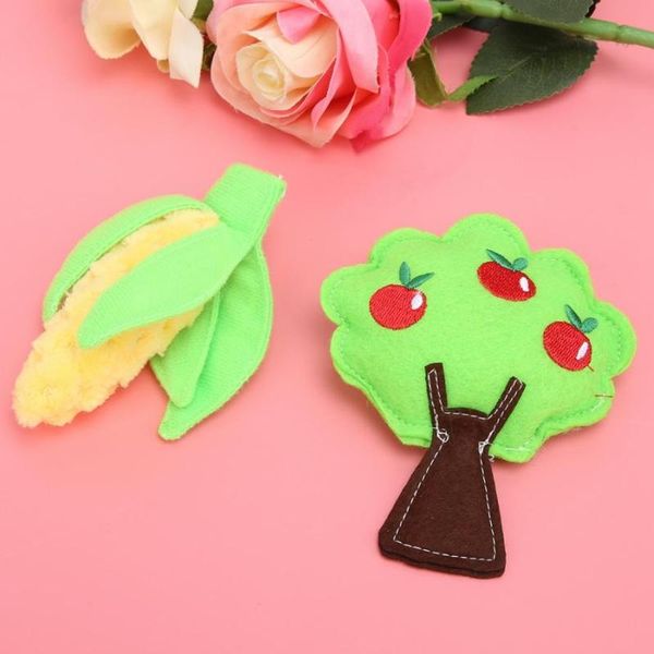 

cat toys 2pcs soft non-toxic pet plush corn and tree model sounding training toy with catnip