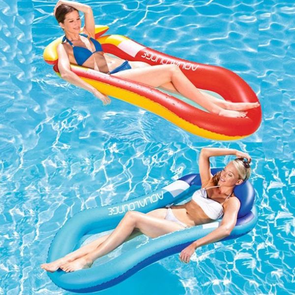 

inflatable floats & tubes 1 * floating summer water hammock swimming pool beach pvc air cushion recliner pillow bed