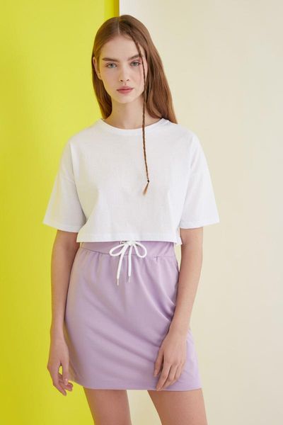 

skirts women's lilac patterned flowy short high waist mini skirt 2021 spring summer season young style fashion trend, Black