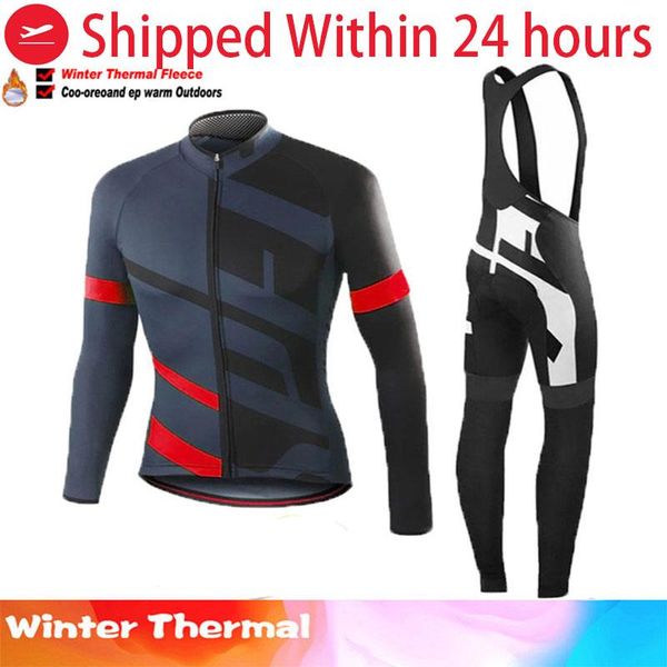 

racing sets team professional cycling jersey bike shirt 2021 bicycle clothing winter men clothes thermal fleece maillot, Black;blue