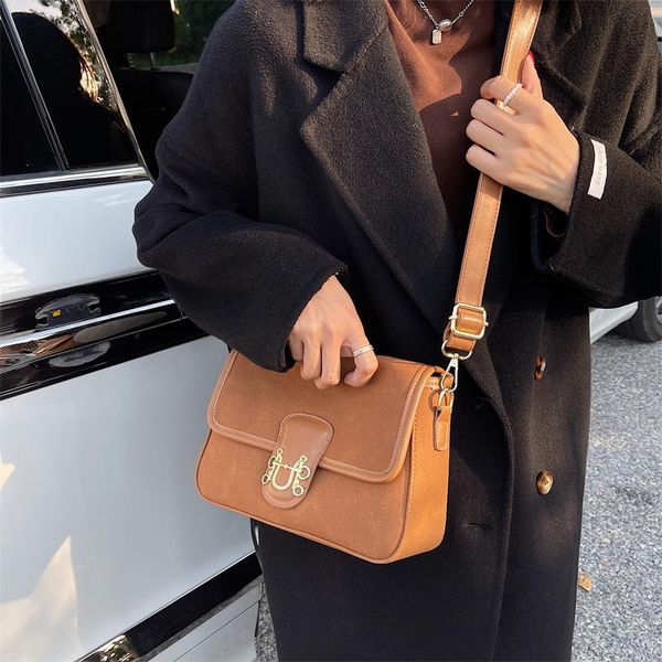 

evening bags elegant fashion suede small crossbody for women 2021 winter scrub handbag and purses casual travel shoulder bag female