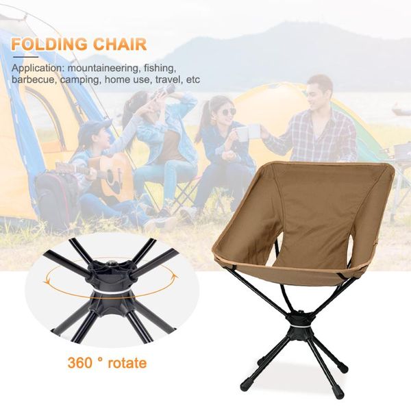 

camp furniture fishing camping chairs rotatable folding aluminum alloy outdoor hiking seat portable office home beach ultralight chair furni