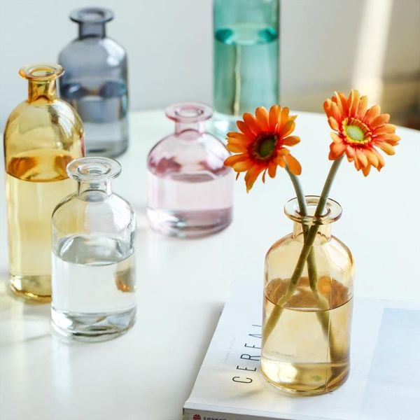 

vases nordic ins style vase decoration livingroom flower arrangement dried glass transparent dill home deskbedroom dress up