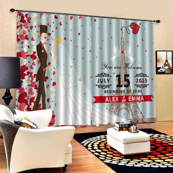 

curtain & drapes romantic tower curtains d blackout for living room bedding cotinas para sala