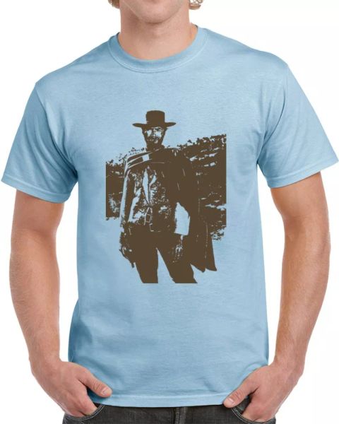 

good bad ugly blondie cool clint eastwood western movie fan t shirt, White;black