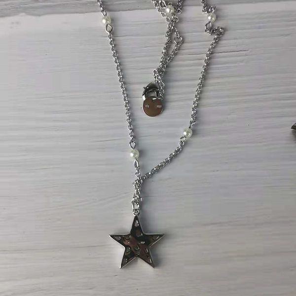 

70% off new necklace female star pearl inlaid diamond bracelet, Silver