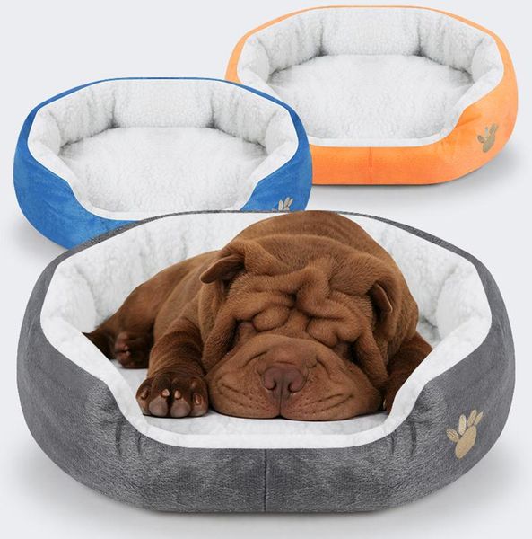 

kennels & pens pet dog bed cashmere warming house soft lounger nest baskets fall winter plush kennel for cat puppy supplies