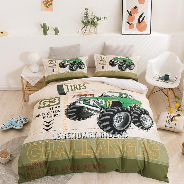 

kids bedding set 3d cartoon duvet cover with pillow cases for bedroom decor  king size kawaii quilt bed sets linen
