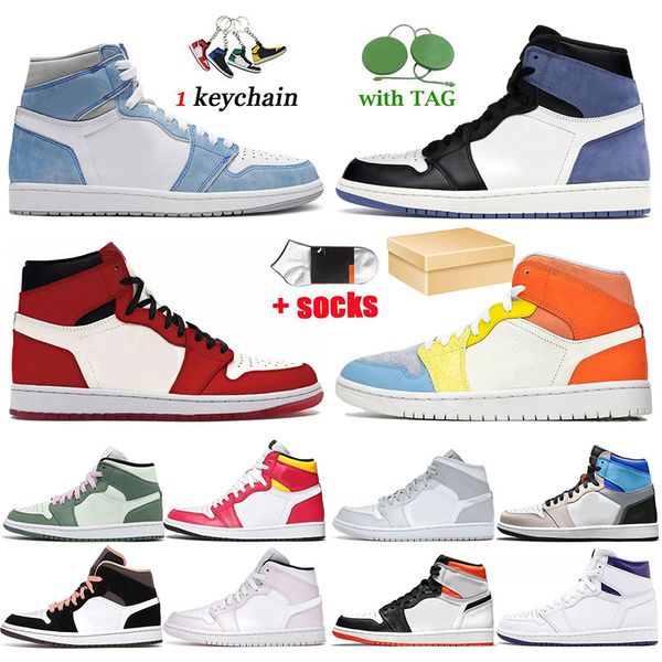 

patent bred jumpman 1 1s with box mens womens basketball shoes trainers high og light fusion red shadow mid peach mocha grey camo court purp