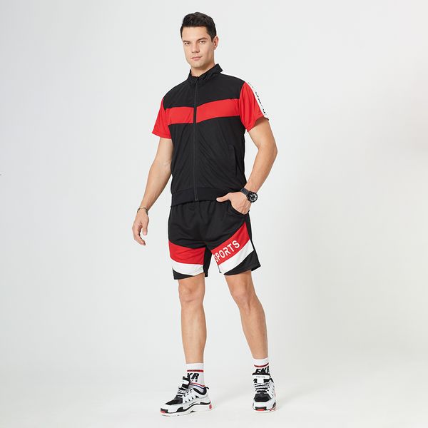 

men's tracksuits training suits printed for men's sports outfits in uniform jacket- casual pants sweat gyms 2 piece together, Gray