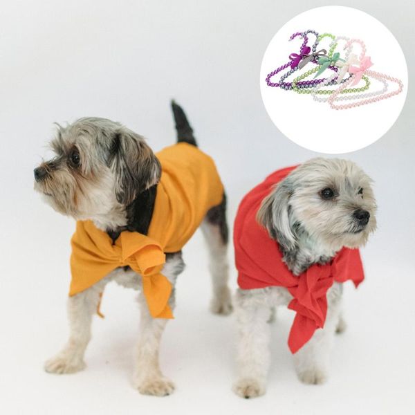 

hangers & racks 5pcs dog clothes bowknot pet clothing holders