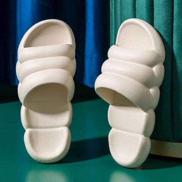 

slippers indoor platform women men couples house non-slip soft plastic woman for home bathroom beach shoes, Black