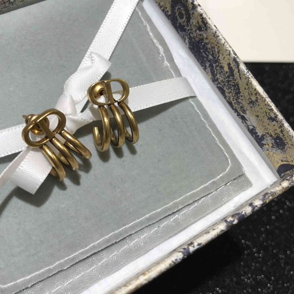 

factory specials aa letter simple versatile earrings for women's fashion, Golden
