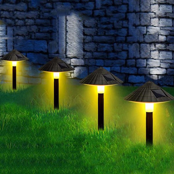

lawn lamps 1/2/3pcs ip65 waterproof mushroom solar pathway lights wireless outdoor garden in-ground light for yard sidewalks lawns