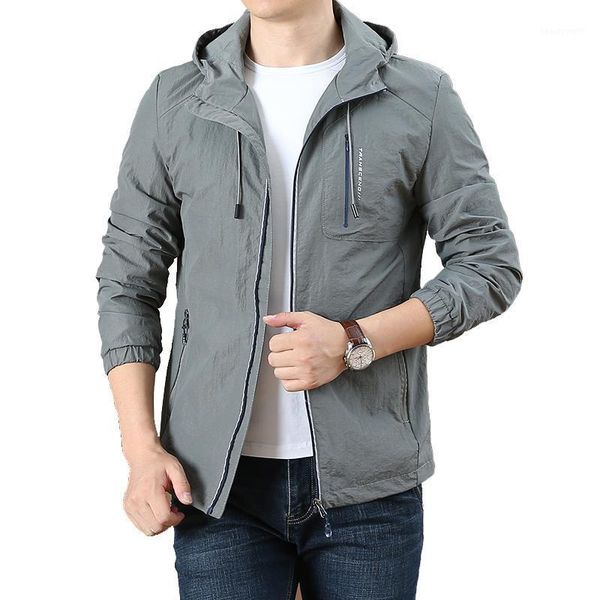 

men's trench coats lightweight windproof coat dustproof hooded mens windbreaker jackets, Tan;black