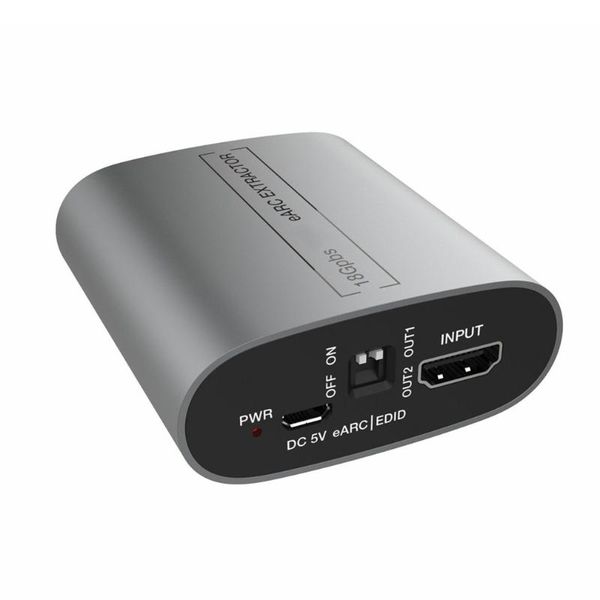 

audio cables & connectors -compatible 2.0b hdcp 2.3/1.x extractor 18gbps earc 4k splitter adapter converter for soundbar