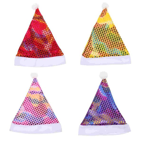 

party hats 4pcs sequin santa christmas decorations accessories