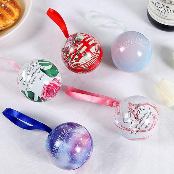 

gift wrap creative wedding box, candy spherical european tinplate with souvenir