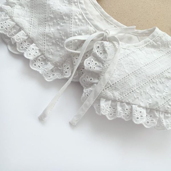 

korean style spring summer cotton floral printed baby girls ruffles bibs infants accessiories toddlers kids false collars & burp cloths