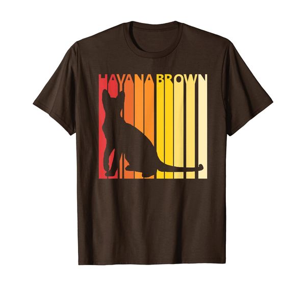 

retro havana brown t-shirt cat breed owner gift, White;black