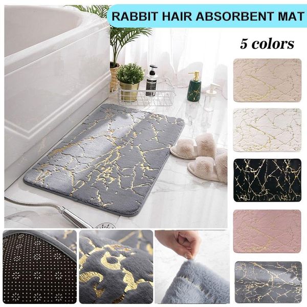 

bath mats anti-slip bathroom mat super absorbent shower carpet toilet artificial fur home decoration accessories