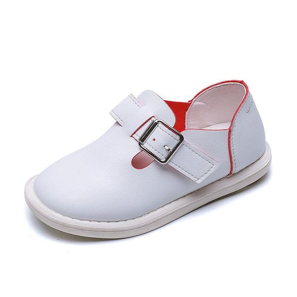 

sneakers cozulma girls t-strap autumn casual shoes kids flat fashion baby girl non-slip buckle skate 3 colors size 21-30, Black;red