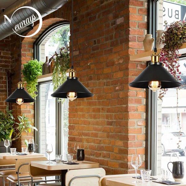 

pendant lamps retro industrial decoration black creative lights led loft master bedroom kitchen bar restaurant cafe iron lamp