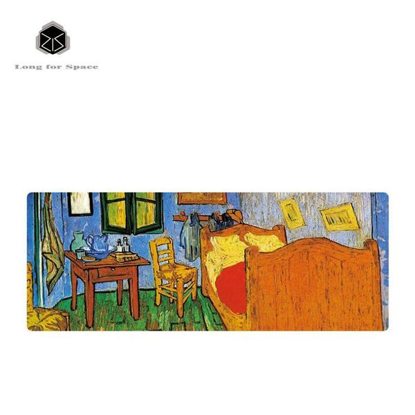 

mouse pads & wrist rests oil painting pad thickening fresh and elegant computer deskgame mat soft anti-slip desk