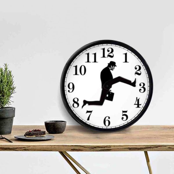

wall clocks british comedy inspired ministry of silly walk clock comedian home decor novelty watch funny walking silent mute