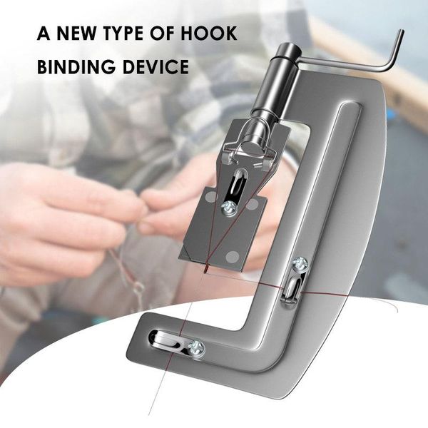 

semi automatic fishing hooks line tier machine portable stainless steel fish hook knotter tying binding accessories