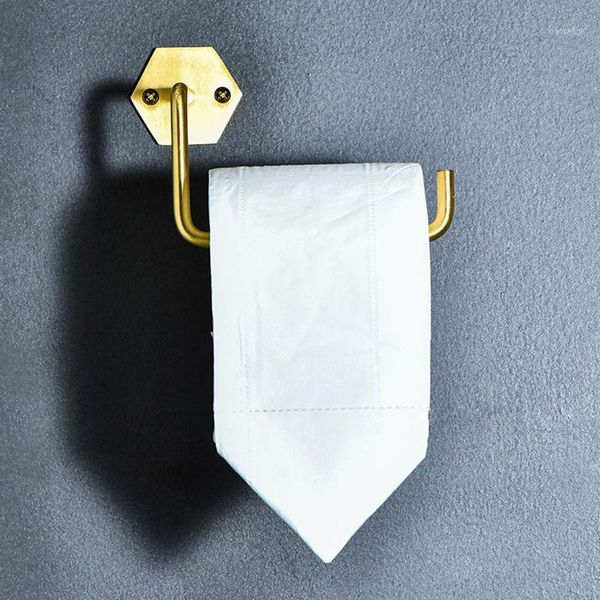 Porta carta igienica Porta tovaglioli in ottone fatto a mano Dispenser per bagno senza punzonatura Creatività Soggiorno Gancio per rotolo Decorazione della casa