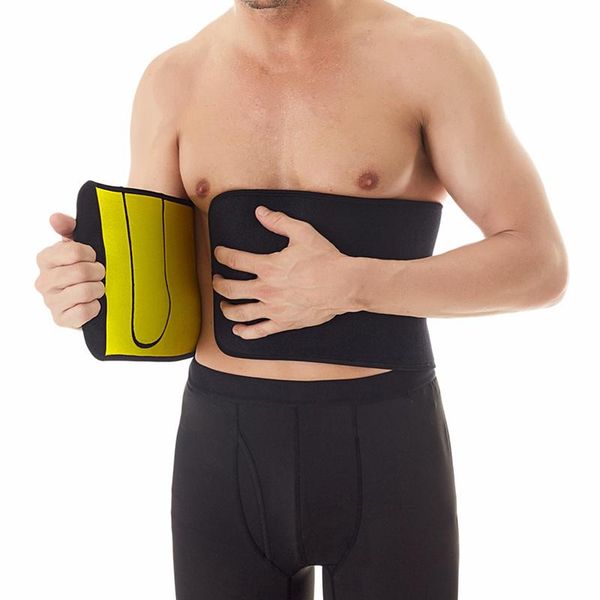 

men's body shapers men workout slimming belt weight loss thermo waist shaper trainer neoprene sauna sweat with pocket, Black;brown