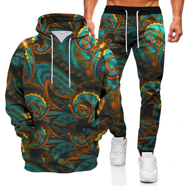 

men's hoodies & sweatshirts 2021 3d printed abstract pattern autumn casual soft comfortable long sleeve sweater hip hop suit, Black