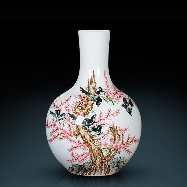 

vases jingdezhen master handpainted colorful vase flower arrangement chinese living room decoration porcelain ceramic