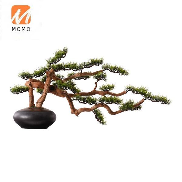 

vases chinese artificial plant welcome pine bonsai decoration el villa living room soft decorations
