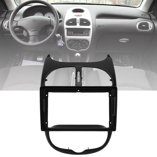

towel 9 inch 2din car dashboard frame dvd radio panel navigation for 206 2004-2008