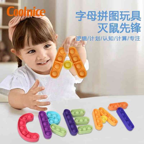 

new alphabet rat killing pioneer silicone children's early education puzzle toy